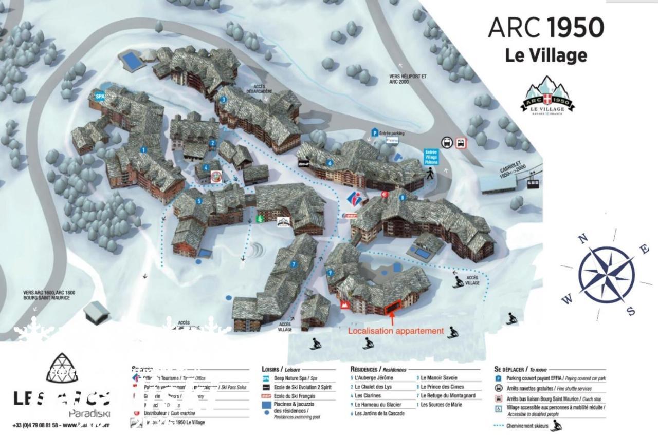 Arc 1950 - Exposition Sud - Vue Pistes De Skis & Montagnes Apartment Les Arcs  Exterior photo